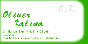 oliver kalina business card